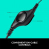 Logitech H390 headset with microphone, stereo headset, noise-canceling microphone