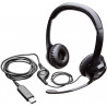 Logitech H390 headset with microphone, stereo headset, noise-canceling microphone